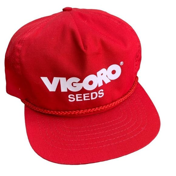 Accessories New Vigoro Seed Hat Red With White Logo Snap Back Trucker